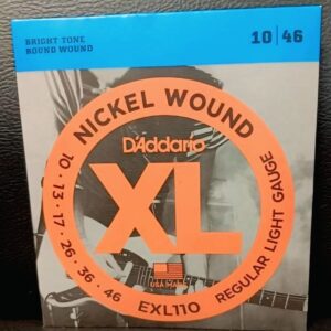D’Addario EXL110 Regular Light Gauge – Electric Guitar Strings (10-46)